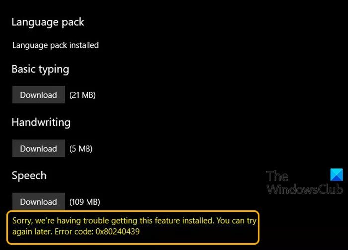 Language Pack Installation Error 0x800f0954 or 0x80240439