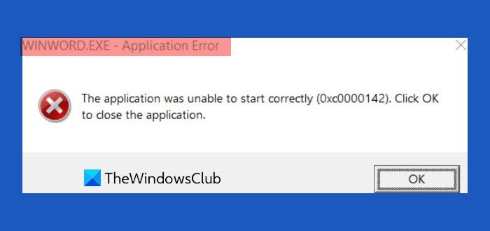 WINWORD.EXE application error