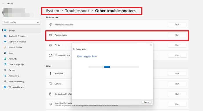Windows Audio Troubleshooter Wizard