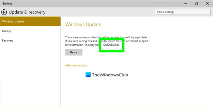 Fix Windows Update Error 0x80080008 - 59