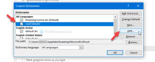edit excel dictionary