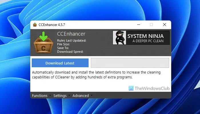 CCEnhancer adds more cleaning options to CCleaner