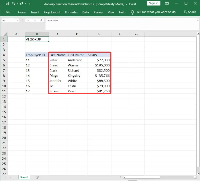 columns for values vlookup excel