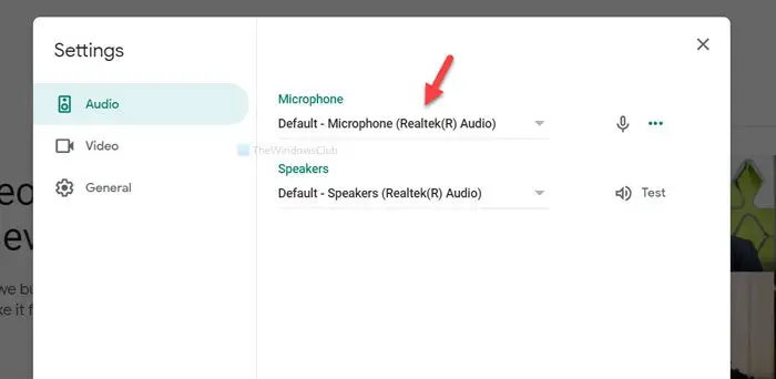 Fix Google Meet microphone not working on Windows 10