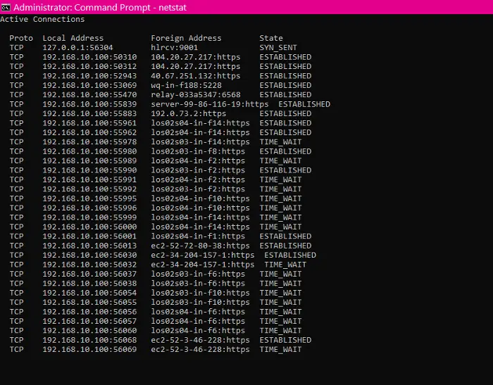 netstat command