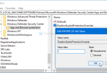 How to prevent users from modifying Exploit protection settings