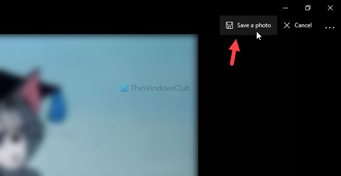 How to save a still image from a video using Photos app