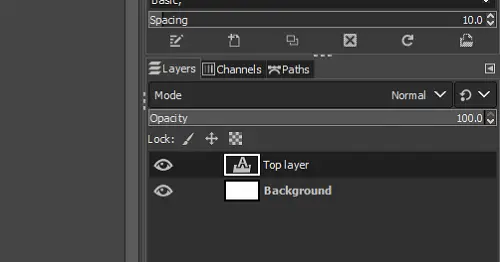 select correct gimp layer