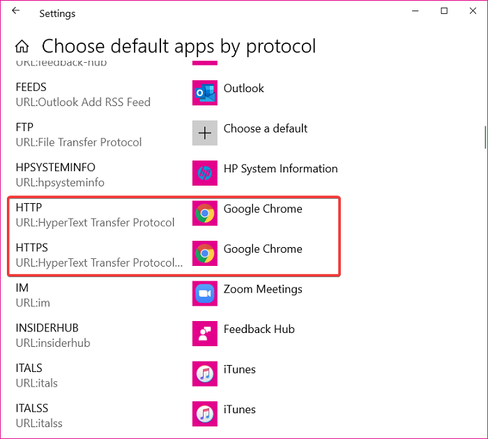 set chrome as default browser for outlook and teams