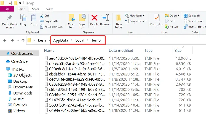 How to delete app cache (backup) files in Windows 10