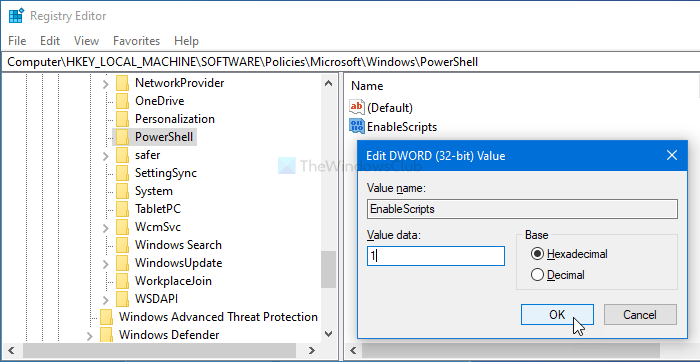 How to turn on or off Windows PowerShell script execution