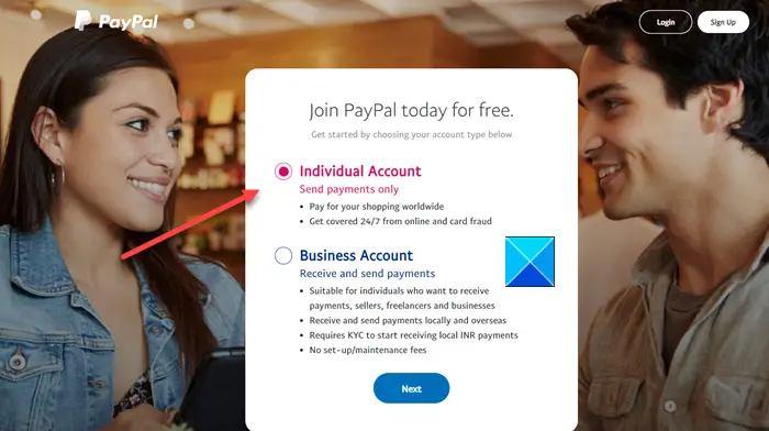 Type of PayPal Account