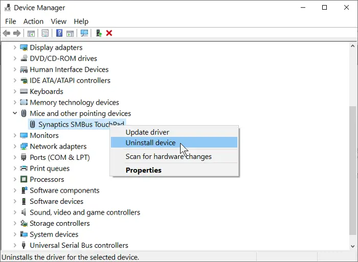 update touchpad driver intel core