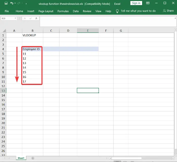 VLOOKUP function in Excel