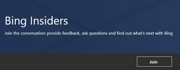 Bing Insiders Program