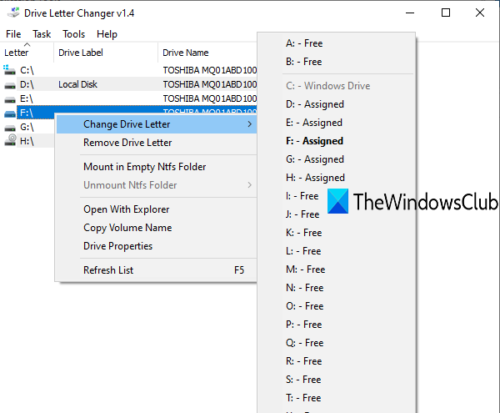 How to change Drive letter in Windows 11