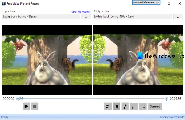 Free Video Flip and Rotate tool