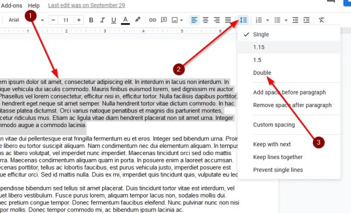 How To Double Space In Google Docs