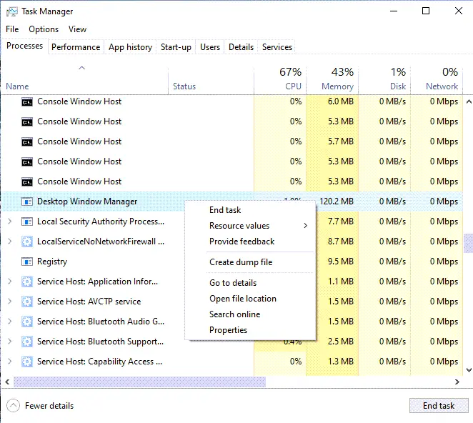 Kill Windows Desktop Manager