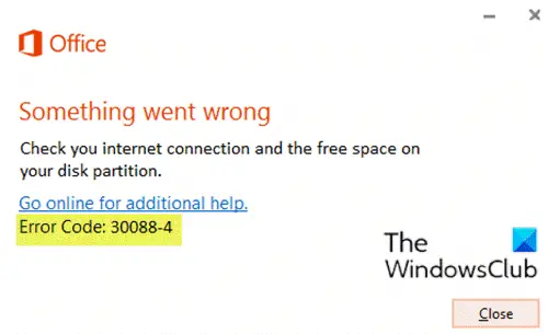 Microsoft Office error code 30088-4