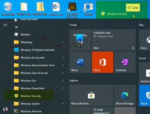 Open Windows Security via Desktop Shortcut