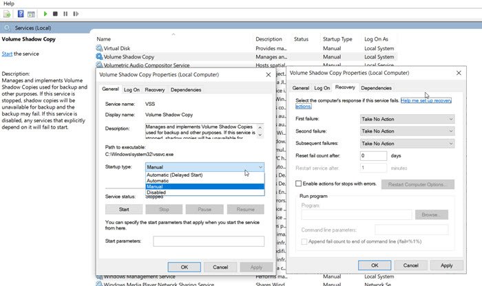 Volume Shadow Copy Service error 0x81000202 & 0x81000203 Volume Shadow Copy Service error 0x81000202 & 0x81000203