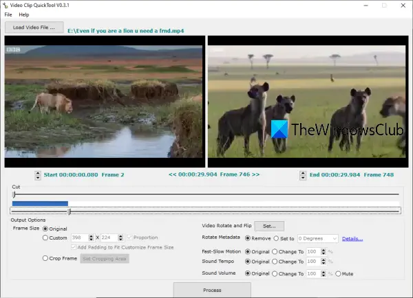 Video Clip QuickTool software