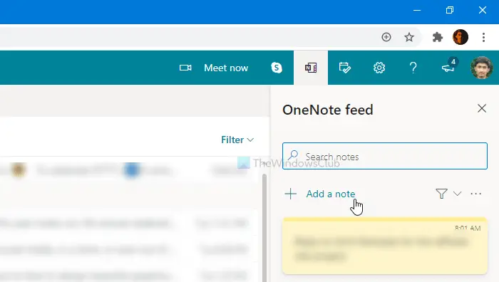 How to add notes and create tasks from Outlook web