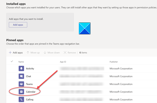 Microsoft Teams Calendar missing or not showing