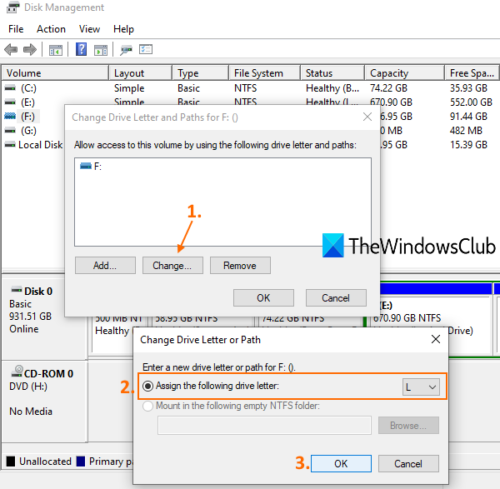 How to change Drive letter in Windows 11