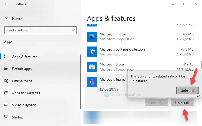 How to completely uninstall Microsoft Teams from Windows 10 and Android