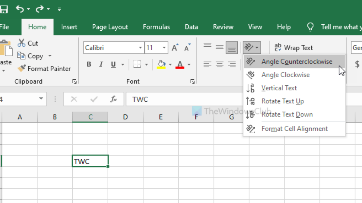 How To Rotate Text In Excel Spreadsheet Manually