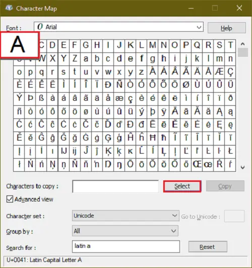 use Special Characters and Letters in Windows 10