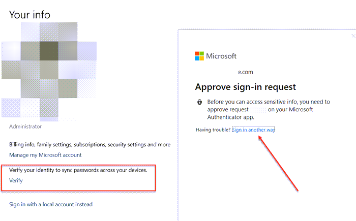 подтвердите свою учетную запись Microsoft Windows 10