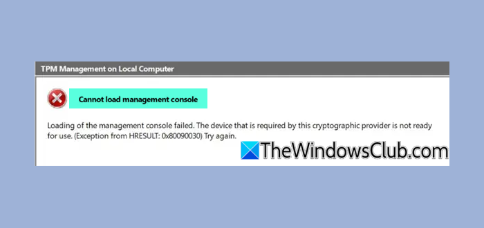 Cannot load Management Console in Windows