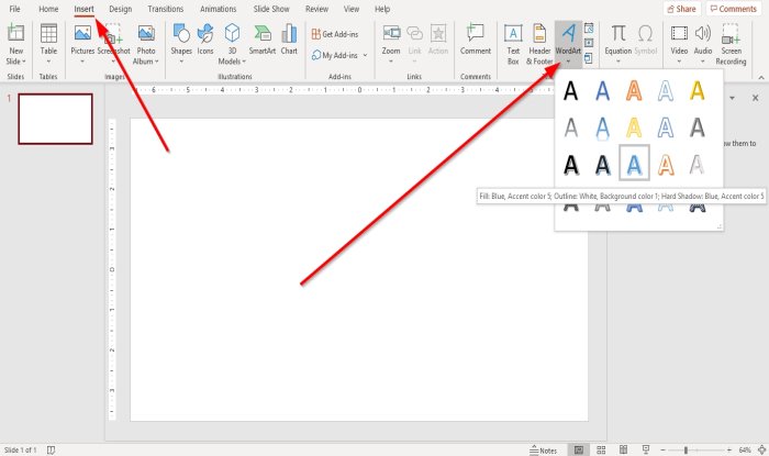 How to insert a picture along with text in PowerPoint