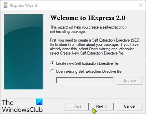 Convert PowerShell script to EXE with IExpress-1