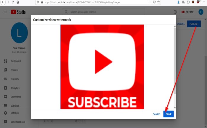 Add or Remove Watermark on YouTube videos