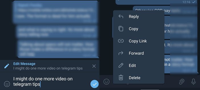 Edit Sent Messages Telegram