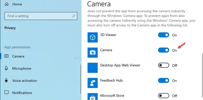 Fix Camera not working in Windows 10 Boot Camp