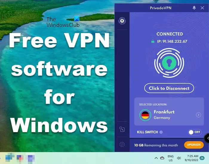 Free VPN software for Windows