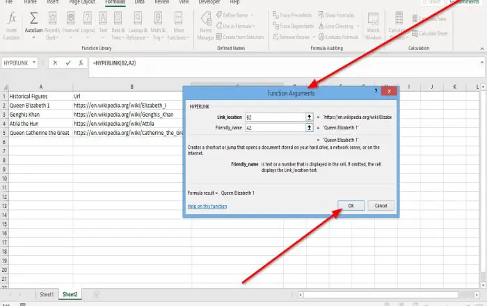How to use Excel Hyperlink Function