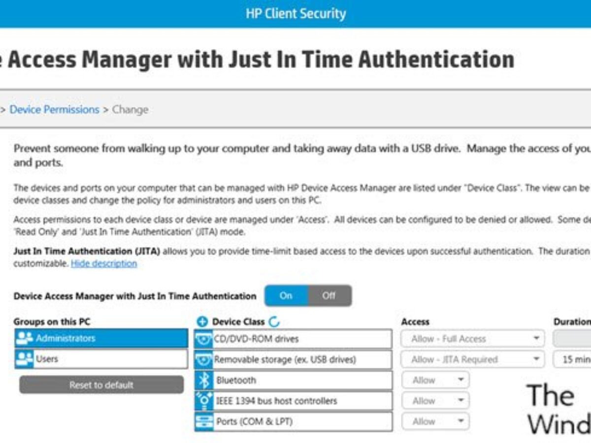 Just In Time Authentication Required For Removable Storage Just In Time Authentication Required For Removable Storage