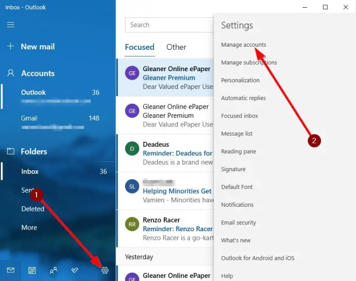 How to set up a Yahoo email account in the Mail app on Windows 10