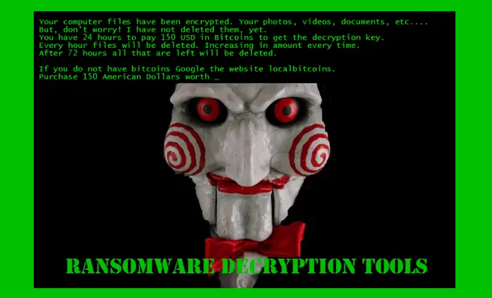 Herramientas de descifrado de ransomware