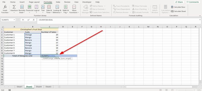 SUMIF and SUMIFS Functions in Microsoft Excel