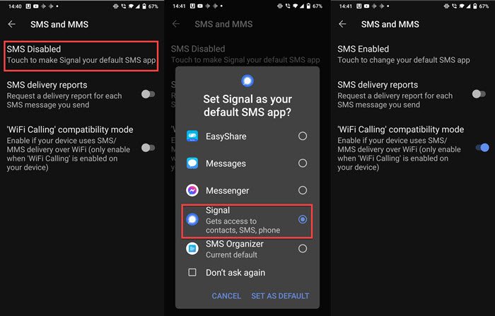 How to Make Signal Your Default SMS Messaging App on Android