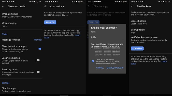 Signal Chat Backup