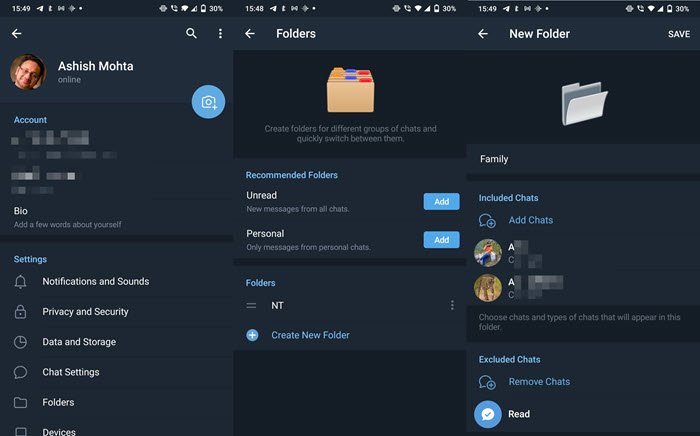 Telegram Folders