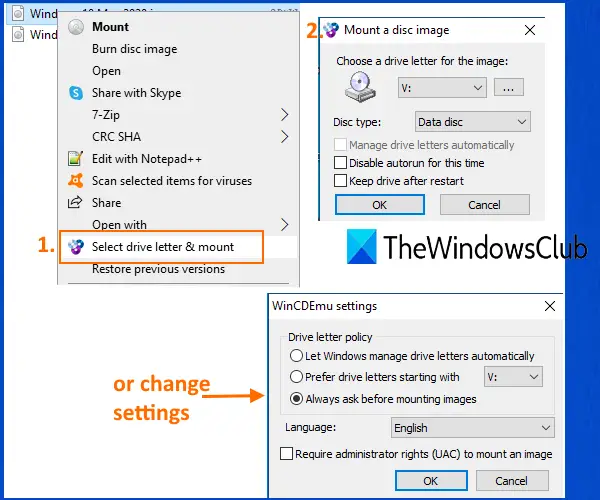 WinCDEmu iso mounter software